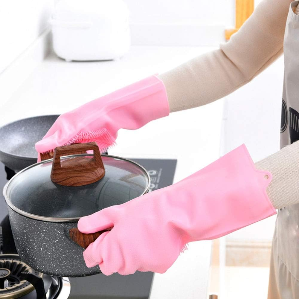 1 Pair Magic Silicone Dishwashing Gloves