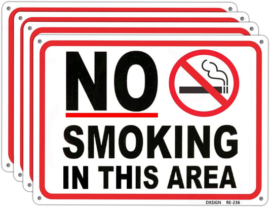 No Smoking Signs for Business No Vaping Sign, 4pk