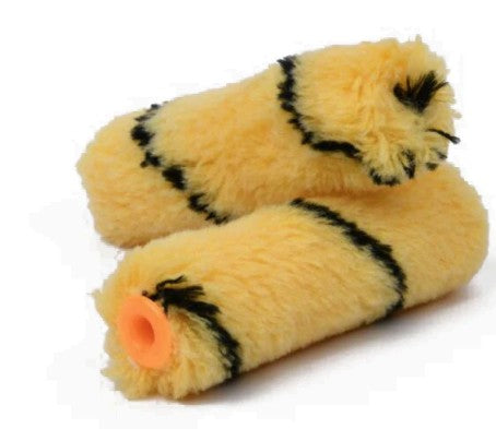 9-Inch High-Quality Acrylic Yellow/Black-Stripe Paint Roller Brush